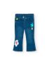 Calças Denim Flores Bobol