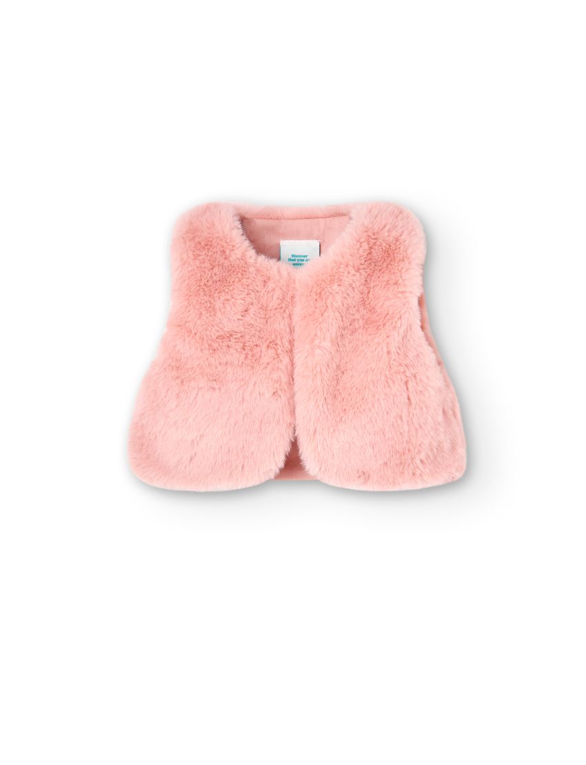 Colete de pelo para o beb