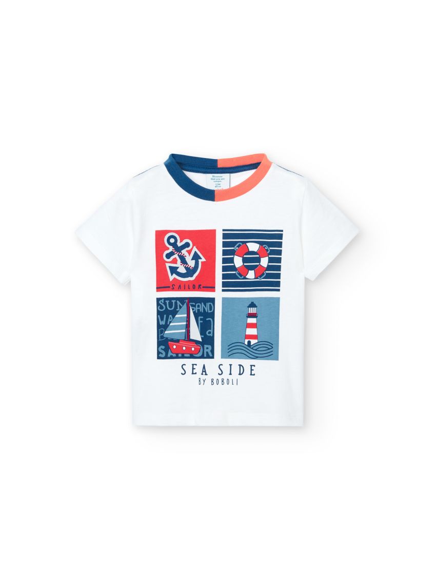 Camiseta malha para o beb