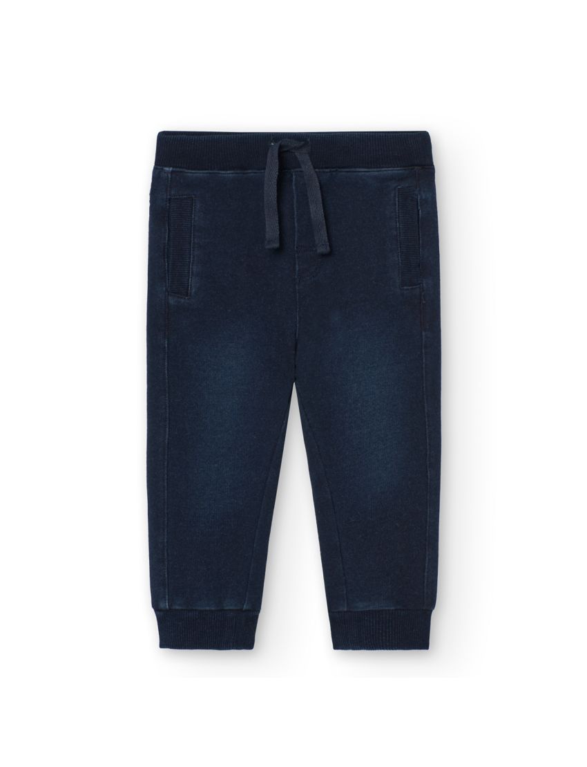 Calças Ganga Felpa Azul E