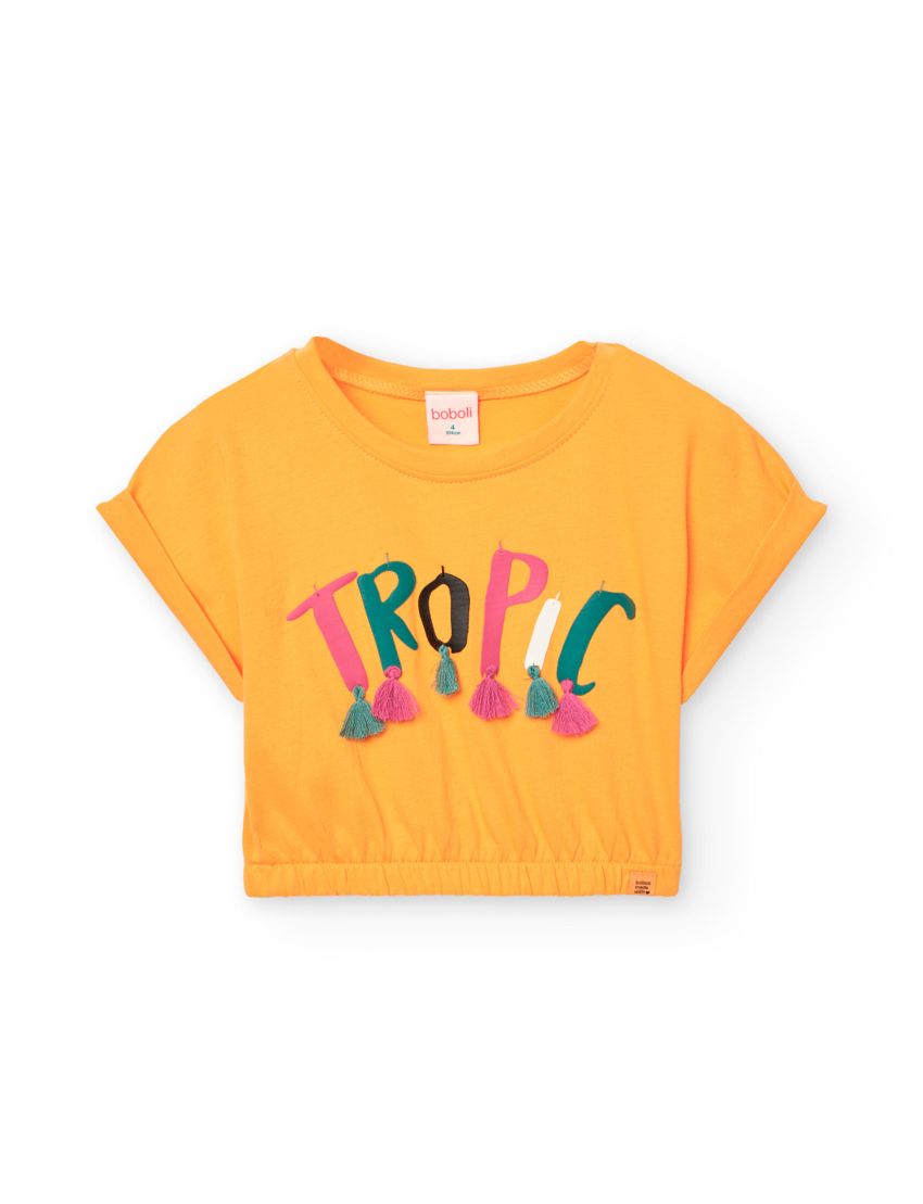 T-shirt Amarela Menina Bo