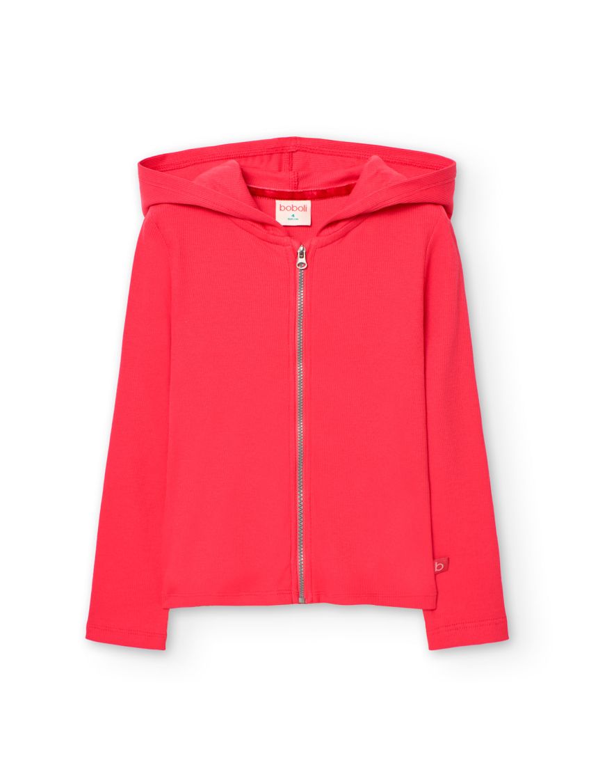 Casaco Malha Menina Rosa 